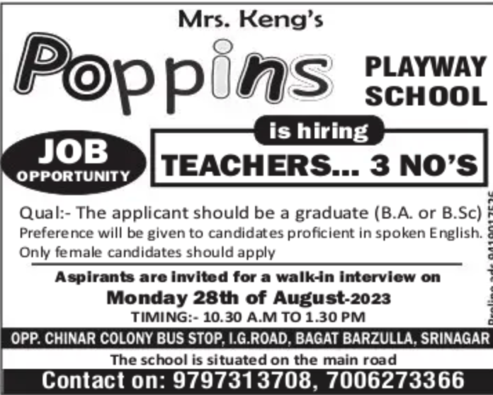 Mrs. Keng's Poppins PLAYWAY SCHOOL