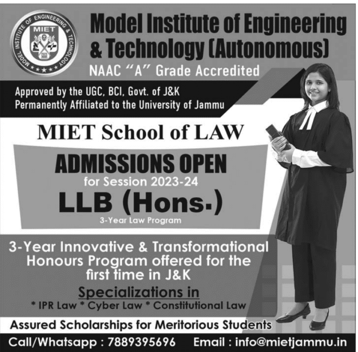 Model Institute of Engineering & Technology (Autonomous)