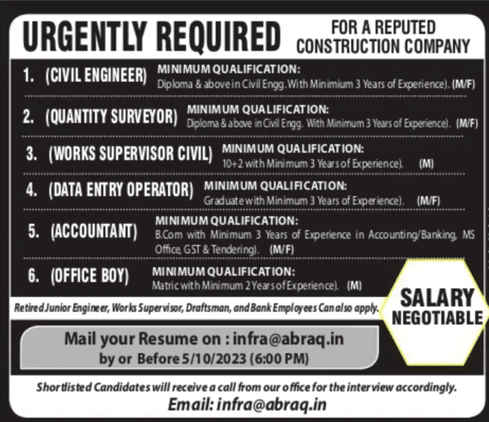 ABRIQ JOB ADVERTISEMENT