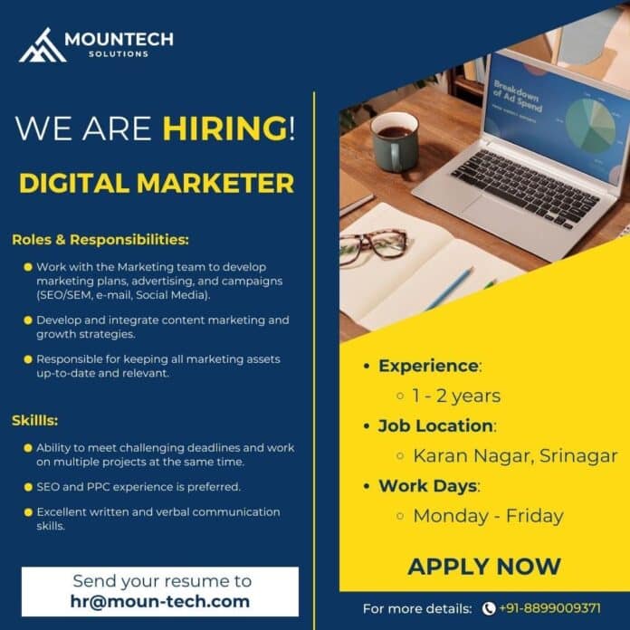 MOUNTECH SOLUTIONS JOB ADVERTISEMENT 2024