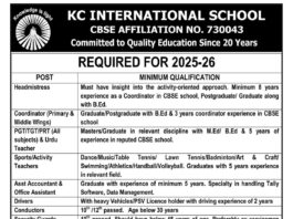 Career Opportunities at KC International School, Jammu (2025-26)