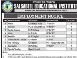 Employment Opportunities at Salsabeel Educational Institute