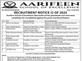 Aarifeen School of Excellence Recruitment 2025: Apply for Various Educator and Staff Positions