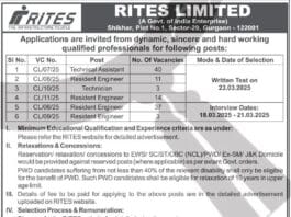 RITES Limited Recruitment 2025: Apply for Various Positions