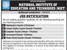 NIET Recruitment 2025: Teaching and Non-Teaching Positions Available