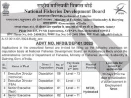 National Fisheries Development Board (NFDB) Recruitment 2025