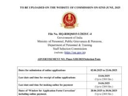 Staff Selection Commission (SSC) Recruitment 2025