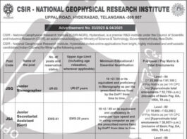 CSIR – National Geophysical Research Institute (CSIR-NGRI) Recruitment 2025