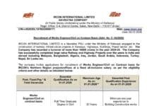 IRCON Recruitment 2026 – Works Engineer (Civil) on Contract Basis IRCON Recruitment 2026 – Works Engineer (Civil) on Contract Basis