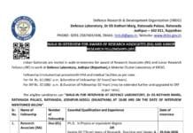 DRDO Defence Laboratory Recruitment 2026 – Walk-in Interview for RA & JRF Auto Draft
