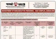 NALCO Recruitment 2026 – 119 Non-Executive Vacancies for Operator, Mining Mate, Foreman & Technician Posts Auto Draft