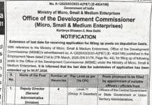 MSME Recruitment 2026 Notification – Deputy Director, Assistant Director, Junior Accounts Officer and Stenographer Vacancies Auto Draft
