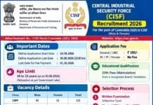 CISF Constable GD Recruitment 2026: 660 Vacancies, 10th Pass, Apply Online Auto Draft